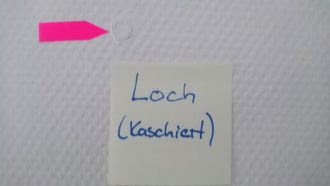 Quasiloch - kaschiert (Foto und Installation Arnold Illhardt)