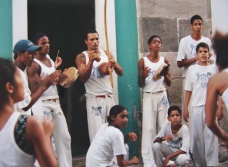 Kampftanz Capoeira (die Musiker) in Salvador da Bahia (Foto: Birgit Hartmeyer)