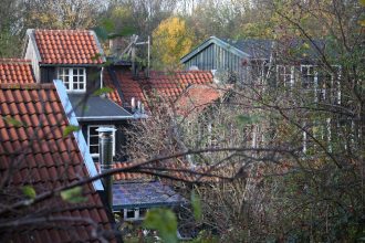 Häuserzeile in Christiania (Foto Arnold Illhardt)