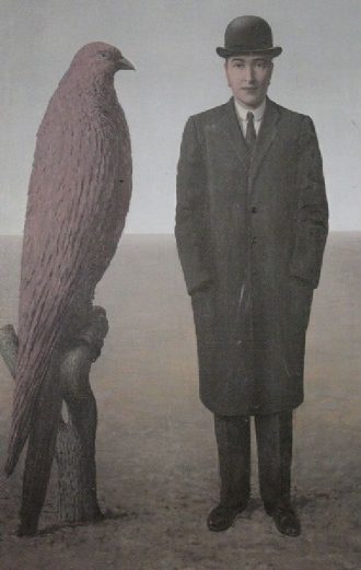 René Magritte (1966) Auszug aus dem Bild: La prèsence d'esprite (Gegenwart des Geistes). 