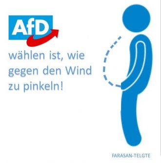 AfD - gegen Wind pinkeln