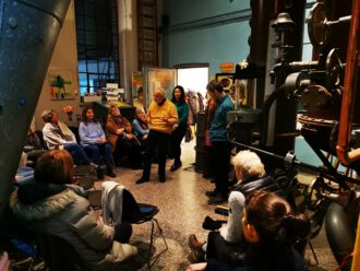 Kulturveranstaltung Hörstunde in einem früheren Kornbrennerei-Museum (Foto Arnold Illhardt)