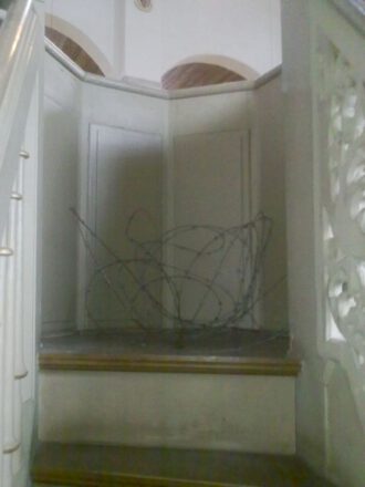 Gesperrte Kanzel (Foto Arnold Illhardt)