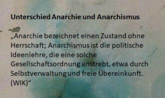 Anarchie vs Anarchismus- Erklärung (Hintergrund Arnold Illhardt)